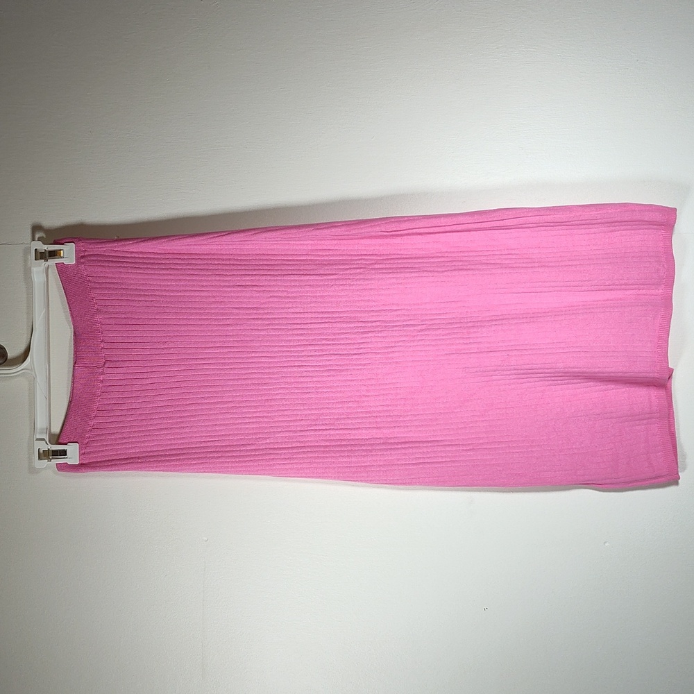 Free‎ People Skyline Ribbed Knit Midi Skirt Pink S - Picture 4 of 9
